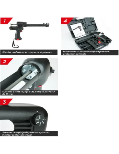 IT207 - PISTOLET ÉLECTRIQUE CARTOUCHE 310ML