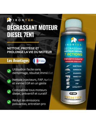 IT405 - DÉCRASSANT MOTEUR DIESEL 7 ACTIONS