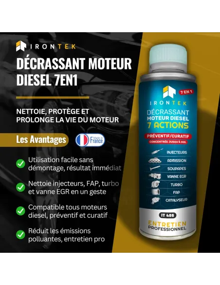IT405 - DÉCRASSANT MOTEUR DIESEL 7 ACTIONS