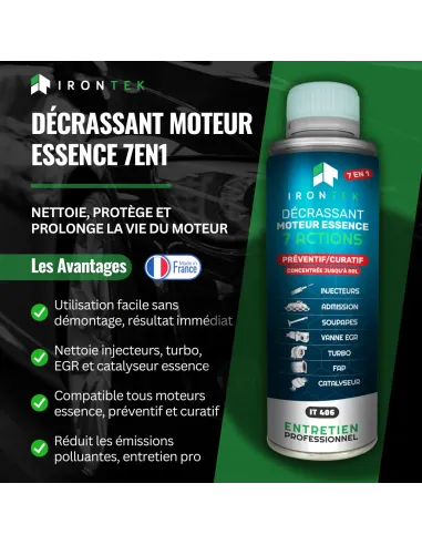 IT406 - DÉCRASSANT MOTEUR ESSENCE 7 ACTIONS