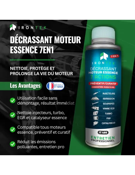 IT406 - DÉCRASSANT MOTEUR ESSENCE 7 ACTIONS