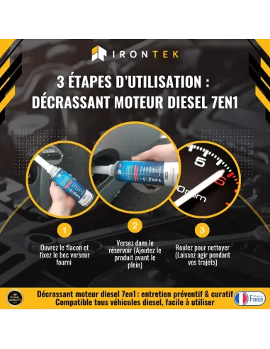 IT405 - DÉCRASSANT MOTEUR DIESEL 7 ACTIONS