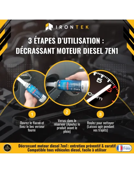 IT405 - DÉCRASSANT MOTEUR DIESEL 7 ACTIONS