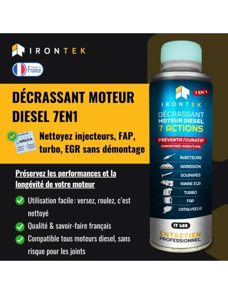 IT405 - DÉCRASSANT MOTEUR DIESEL 7 ACTIONS