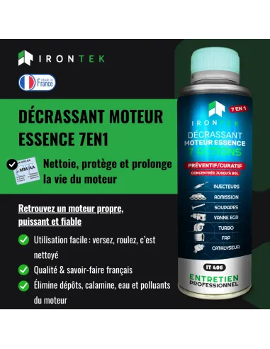 IT406 - DÉCRASSANT MOTEUR ESSENCE 7 ACTIONS