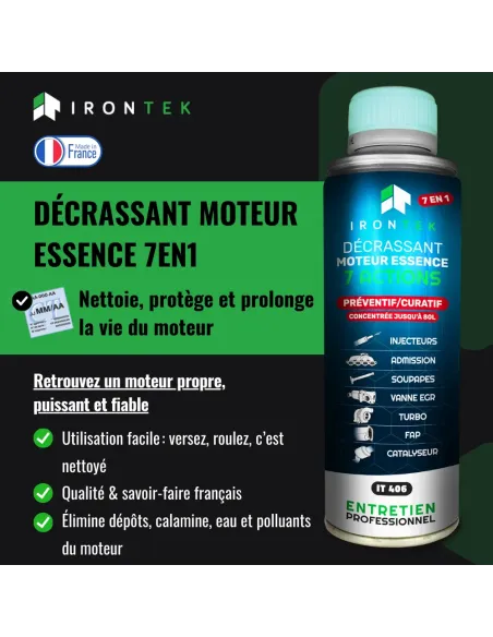 IT406 - DÉCRASSANT MOTEUR ESSENCE 7 ACTIONS