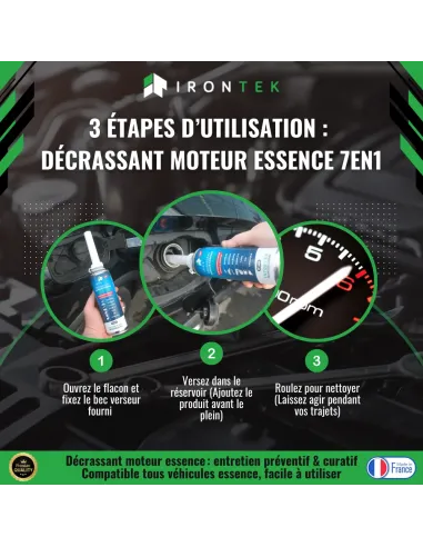 IT406 - DÉCRASSANT MOTEUR ESSENCE 7 ACTIONS