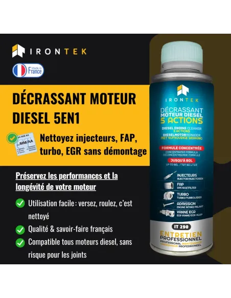 IT290 - DÉCRASSANT MOTEUR DIESEL 5 ACTIONS
