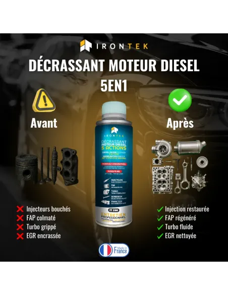 IT290 - DÉCRASSANT MOTEUR DIESEL 5 ACTIONS