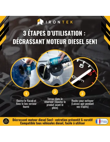 IT290 - DÉCRASSANT MOTEUR DIESEL 5 ACTIONS