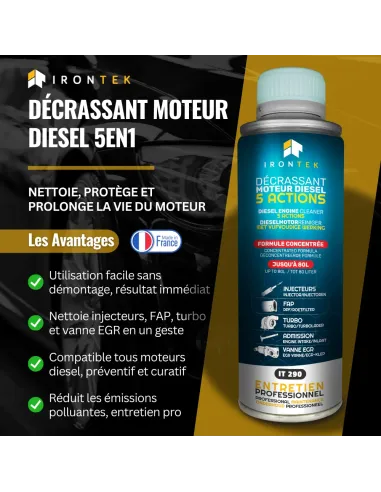 IT290 - DÉCRASSANT MOTEUR DIESEL 5 ACTIONS
