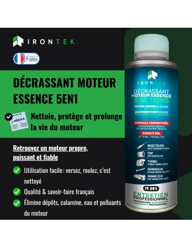 IT291 - DÉCRASSANT MOTEUR ESSENCE 5 ACTIONS