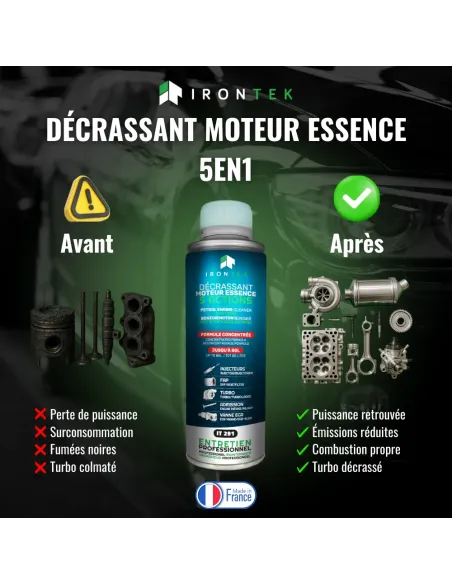 IT291 - DÉCRASSANT MOTEUR ESSENCE 5 ACTIONS