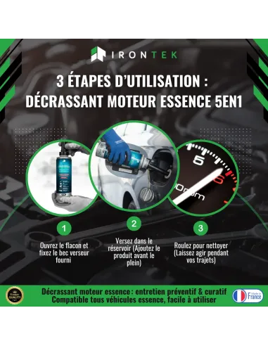 IT291 - DÉCRASSANT MOTEUR ESSENCE 5 ACTIONS