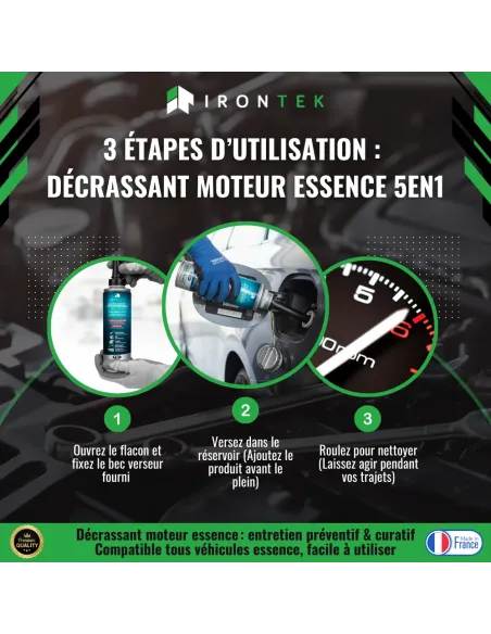 IT291 - DÉCRASSANT MOTEUR ESSENCE 5 ACTIONS