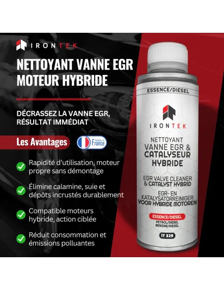 IT329 - NETTOYANT VANNE EGR & CATALYSEUR HYBRIDE