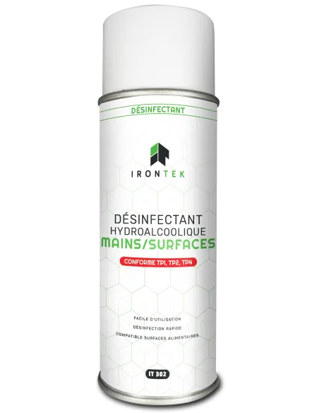 IT302 - DÉSINFECTANT HYDROALCOOLIQUE MAIN/SURFACE