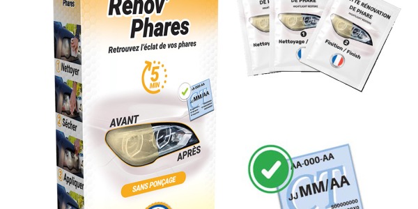 Kit RENOV’PHARES IRONTEK RP3000 – Rénovation express et sans outil de vos phares