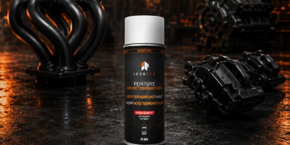 Peinture haute température 650°C : protéger métal, échappement et freinage avec IRONTEK IT202