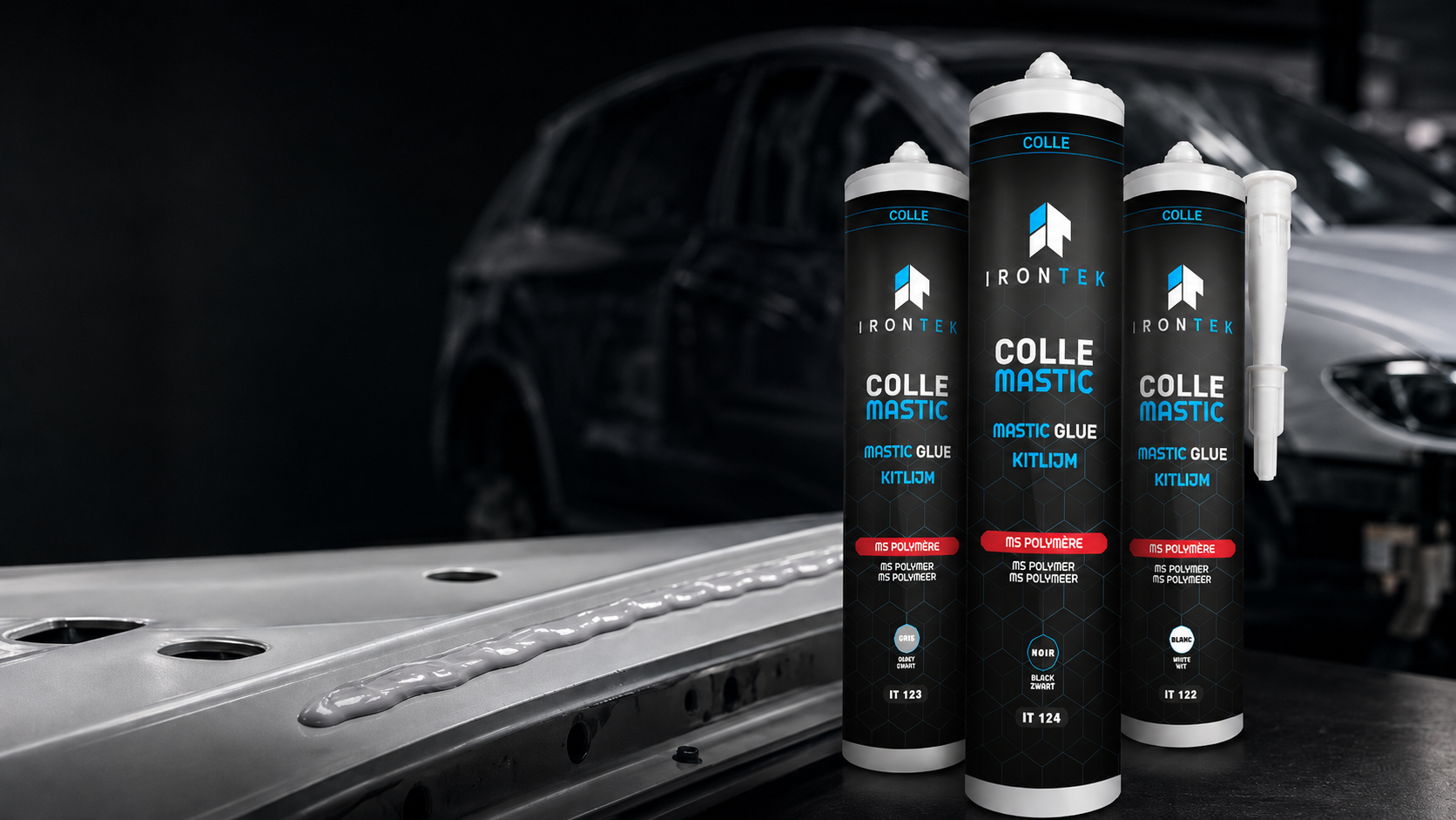 Colle Mastic MS Polymère IRONTEK : coller, jointer et assembler tous matériaux